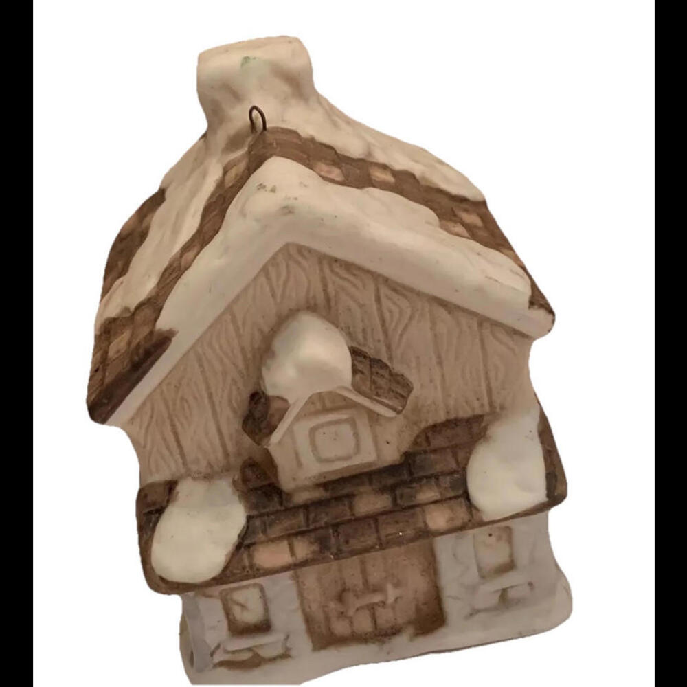 🐇✝️Enesco 1988 House Barn Christmas Hanging Ornament Or Sitting Figure